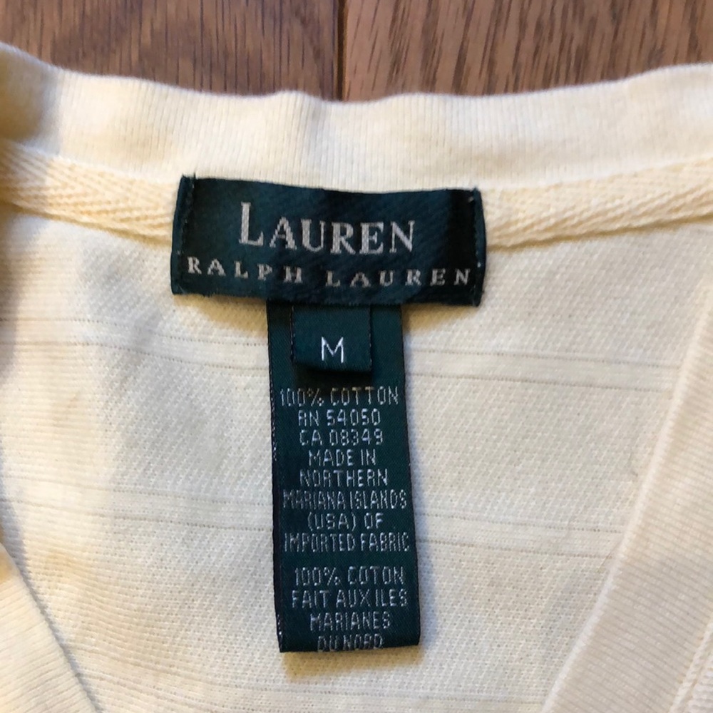Lauren yellow knit sleeveless dress. Medium